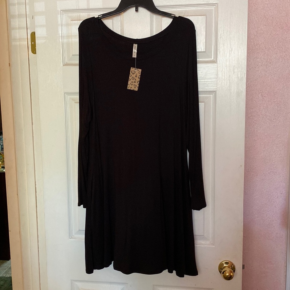 Emerald Black Dress. Brand New, Never Worn. Size 1X. Rayon / Spandex Blend.